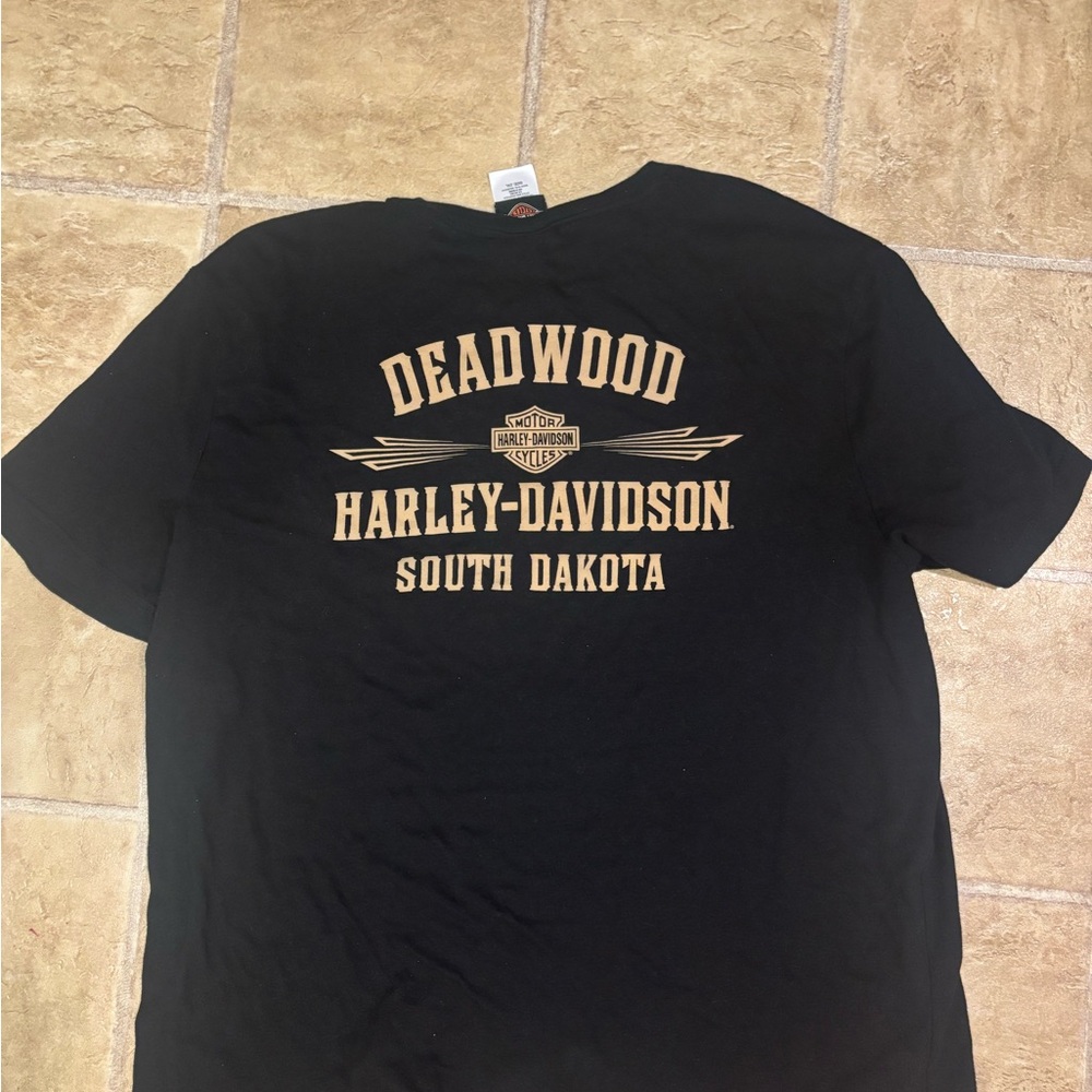 Harley-Davidson Black and Gold Tee